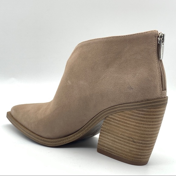 VINCE CAMUTO Ginsel Taupe Suede Bootie - Picture 7 of 15